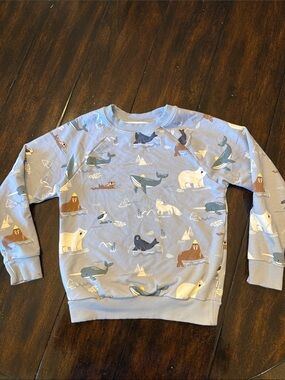 Little Sleepies Light Blue Arctic Animals Sweatshirt